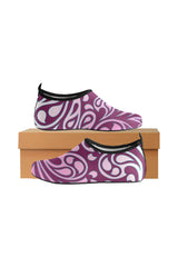 water shoe scroll Women's Slip-On Water Shoes (Model 056) - Objet D'Art