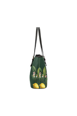 Green Leather Tote Bag/Small - Objet D'Art