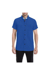 Blue Labyrinth Short Sleeve Shirt - Objet D'Art