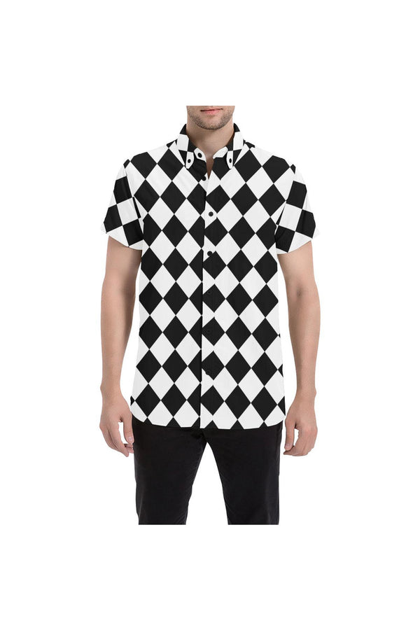 Harlequin Men's All Over Print Short Sleeve Shirt - Objet D'Art Online Retail Store