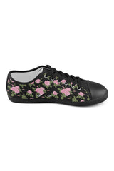 Rosey Midnight Women's Canvas Shoes (Model 016) - Objet D'Art