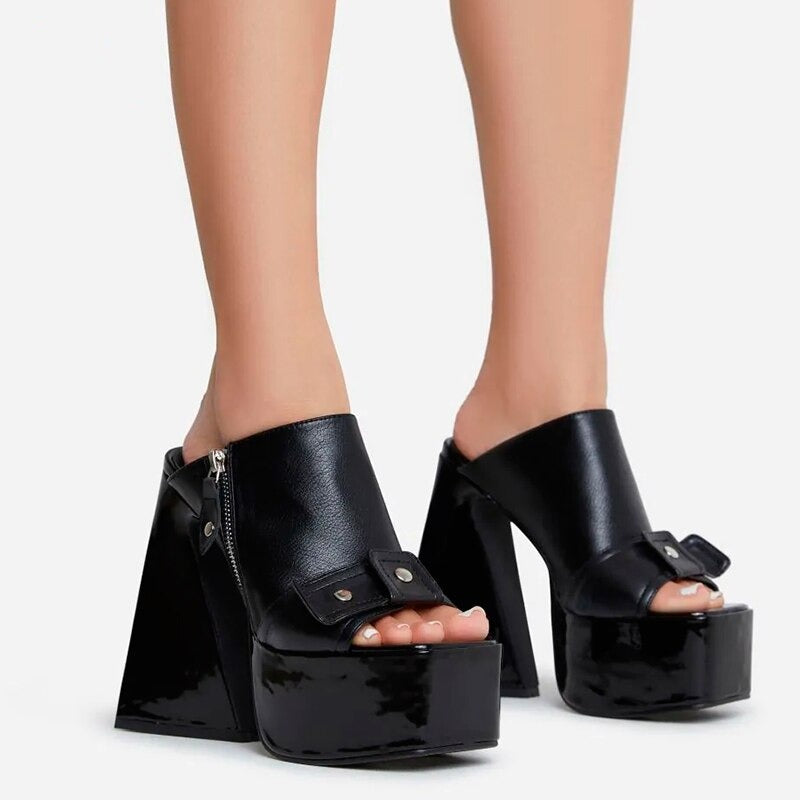 Stylish Platform Heels Shoes - Objet D'Art