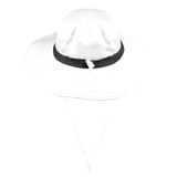 white solid print addsart Wide Brim Bucket Hat - Objet D'Art