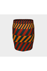 Biased Stripe Fitted Skirt - Objet D'Art