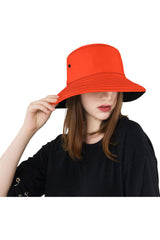 Retro Orange Unisex Summer Bucket Hat - Objet D'Art