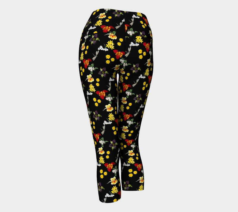 Floral Yoga Capris - Objet D'Art