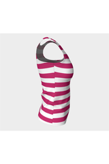 Hot Pink Stripe Fitted Tank Top - Objet D'Art