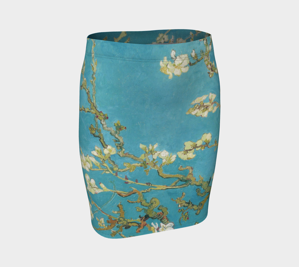Van Gogh Almond Blossoms Fitted Skirt - Objet D'Art