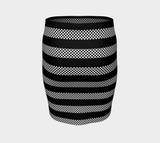 Micro Checkered Striped Fitted Skirt - Objet D'Art