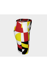 Color Collage Fitted Skirt - Objet D'Art