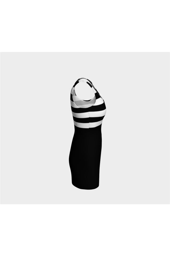 black & white stripe bodycon dress - Objet D'Art