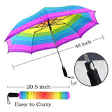 leopard print spectrum umbrella print Semi-Automatic Foldable Umbrella (Model U12) - Objet D'Art