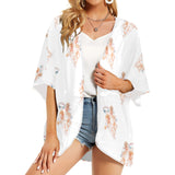 cheribum aloft smaller Women's Kimono Chiffon Cover Up (Model H51) - Objet D'Art