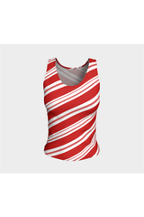 Candy Cane Fitted Tank Top - Objet D'Art