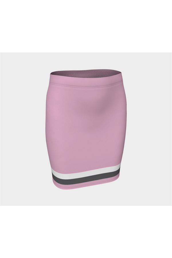 Pink Striped Fitted Skirt - Objet D'Art