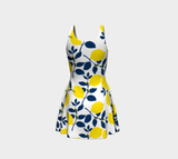 Lemon Print Flare Dress - Objet D'Art