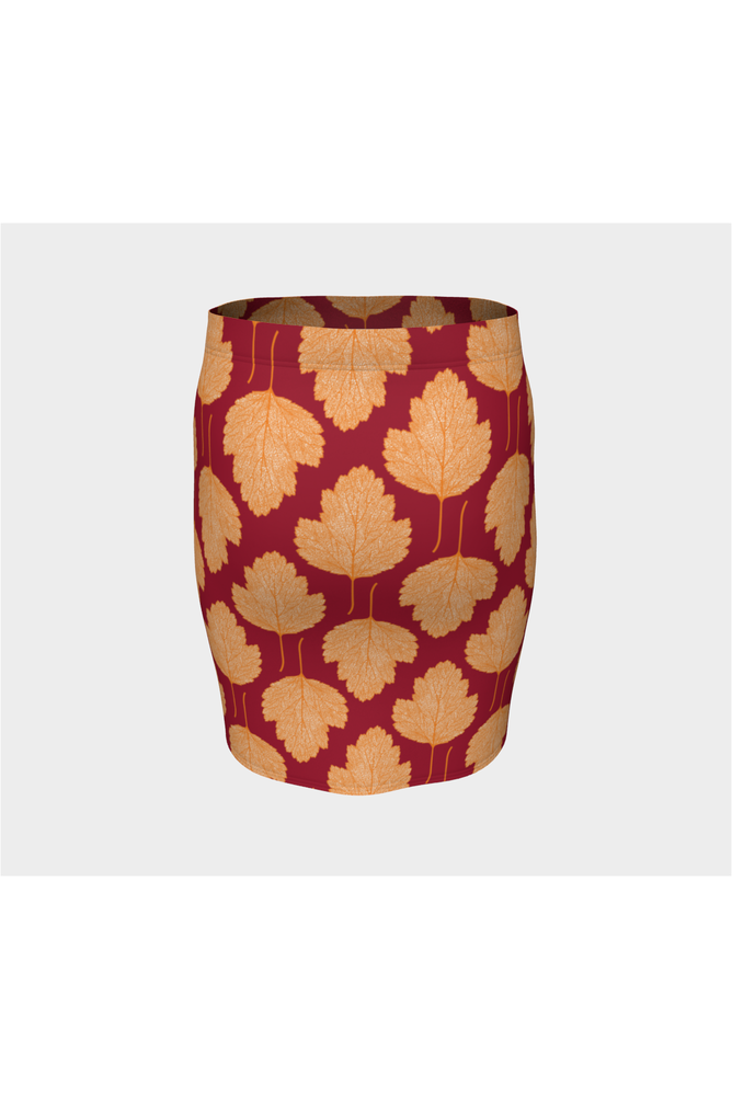 Autumn Leaves Fitted Skirt - Objet D'Art