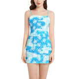 Sleeveless Square Neckline Spaghetti Strap Mini Dress - Objet D'Art