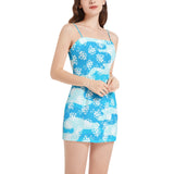 Sleeveless Square Neckline Spaghetti Strap Mini Dress - Objet D'Art