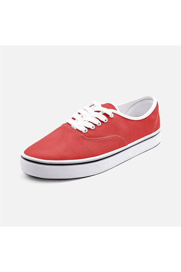 Red Unisex Canvas Shoes - Objet D'Art