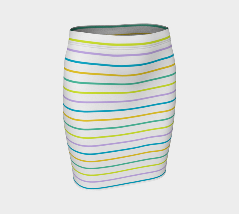 Striped Fitted Skirt - Objet D'Art