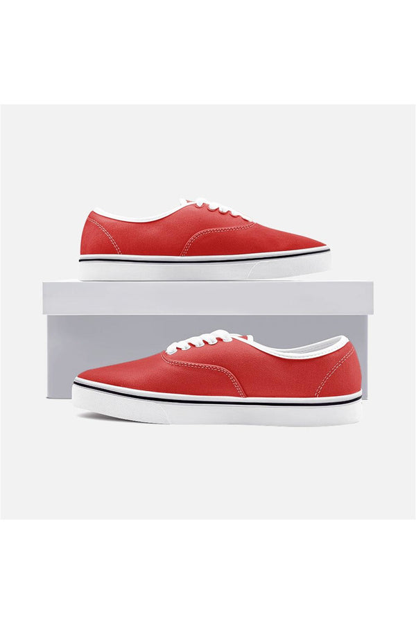 Red Unisex Canvas Shoes - Objet D'Art