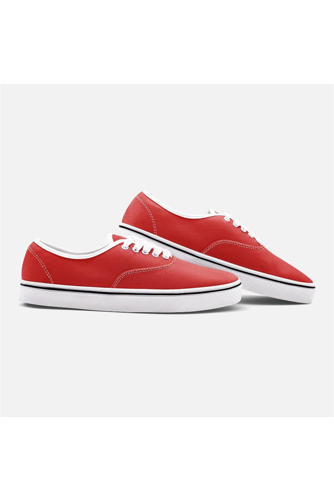 Red Unisex Canvas Shoes - Objet D'Art