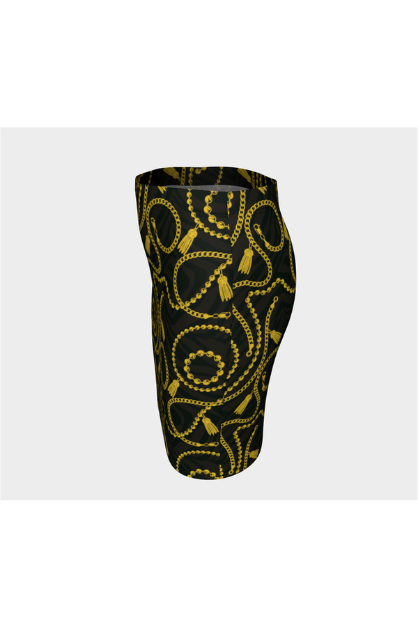 Gold Chain Fitted Skirt - Objet D'Art