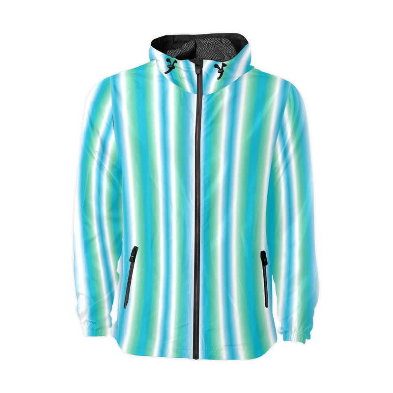 biscayne atoll white pattern print Unisex All Over Print Windbreaker (Model H23)