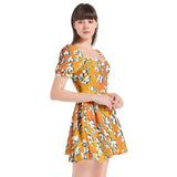 Puff Sleeve Sweetheart Neck Short Dress - Objet D'Art