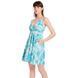 Spaghetti Strap Sleeveless Falred Hem Short Dress - Objet D'Art