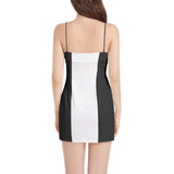 Sleeveless Square Neckline Spaghetti Strap Mini Dress - Objet D'Art