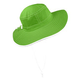 froggy green print Wide Brim Bucket Hat - Objet D'Art