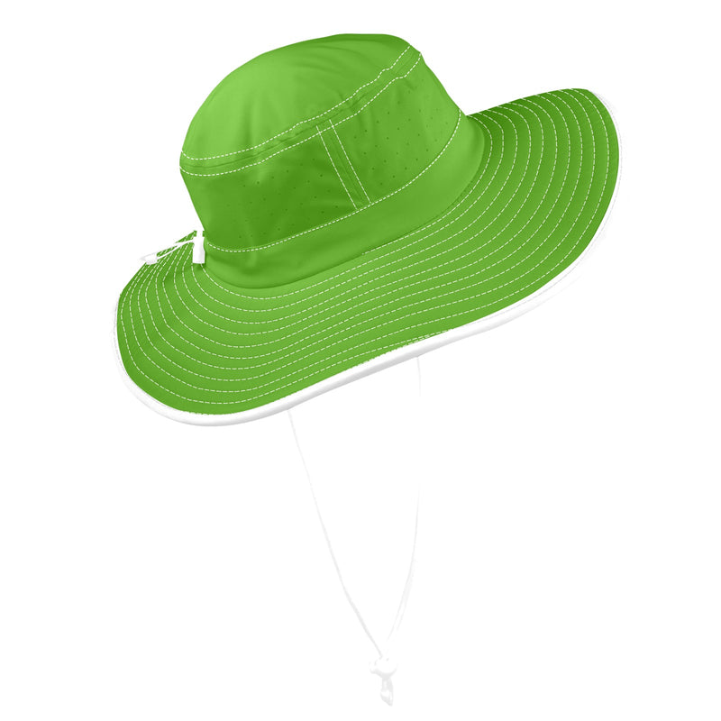 froggy green print Wide Brim Bucket Hat - Objet D'Art