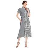 Drawstring Waist A-line Flared Midi Dress - Objet D'Art