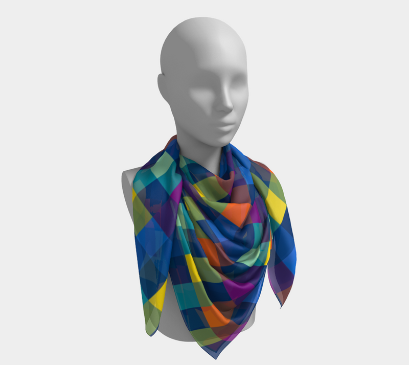 Festive Pixels Square Scarf - Objet D'Art