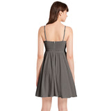 Spaghetti Strap Sleeveless Falred Hem Short Dress - Objet D'Art