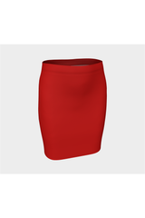 Red Fitted Skirt - Objet D'Art