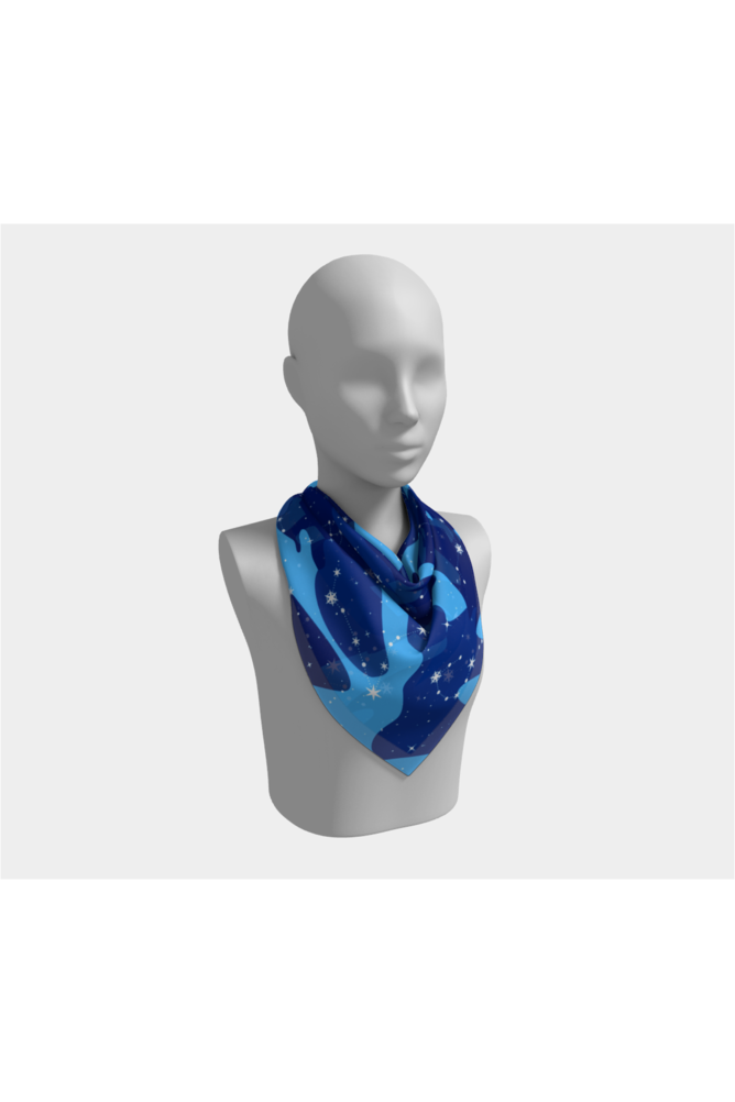 Blue Camo Zodiac Square Scarf - Objet D'Art