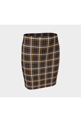 Coffee and Cream Fitted Skirt - Objet D'Art