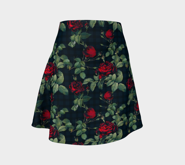 Rose Print Flare Skirt - Objet D'Art