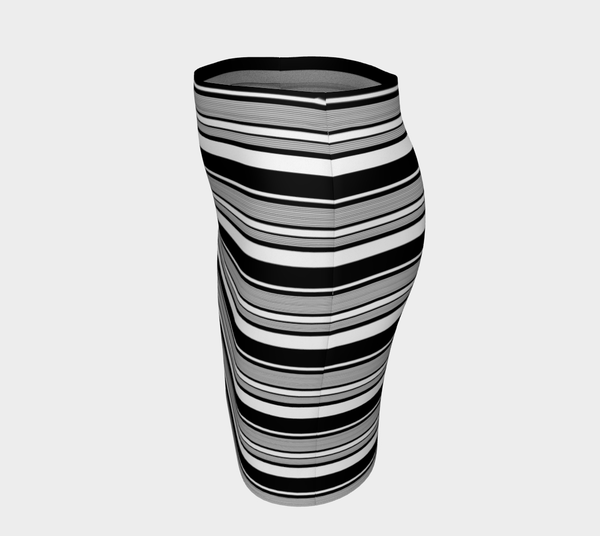 Fancy Striped Fitted Skirt - Objet D'Art