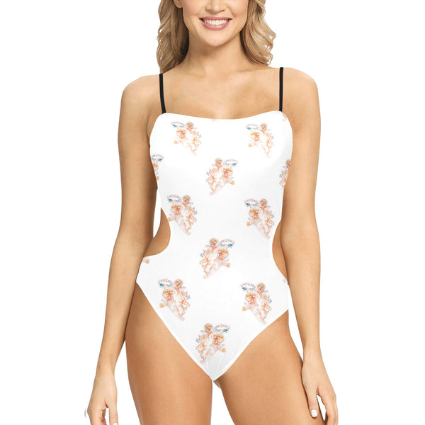 cheribum aloft smaller Spaghetti Strap Cut Out Sides Swimsuit (Model S28) - Objet D'Art