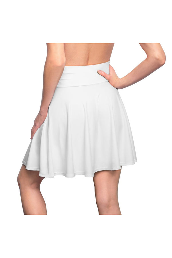 White Women's Skater Skirt - Objet D'Art