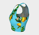 Lemony Dots Athletic Crop Top - Objet D'Art