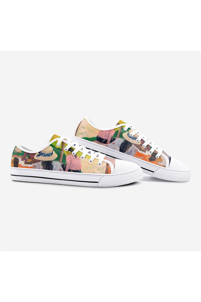 The Siesta by Gaughin Unisex Low Top Canvas Shoes - Objet D'Art
