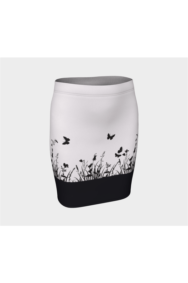 Butterfly Garden Fitted Skirt - Objet D'Art