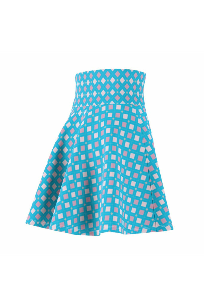 Harlequin Blue Women's Skater Skirt - Objet D'Art