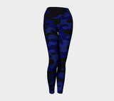 Ink Blue Camouflage Yoga Leggings - Objet D'Art