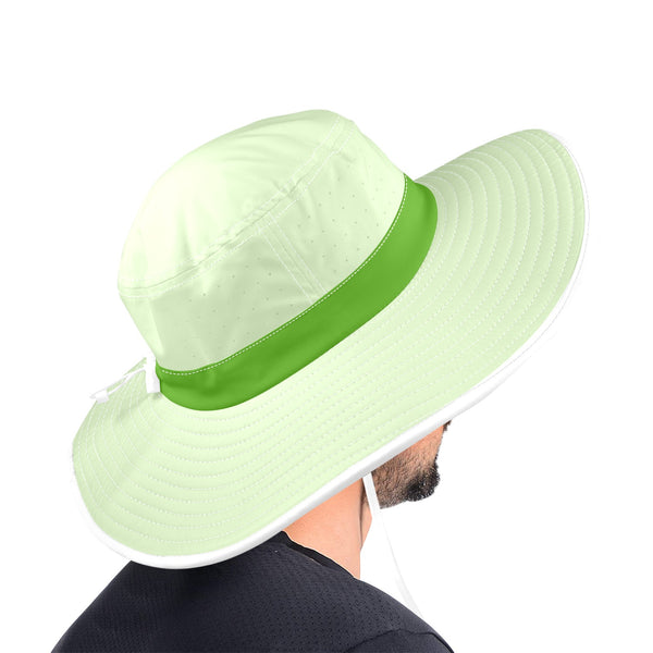 froggy green print Wide Brim Bucket Hat - Objet D'Art